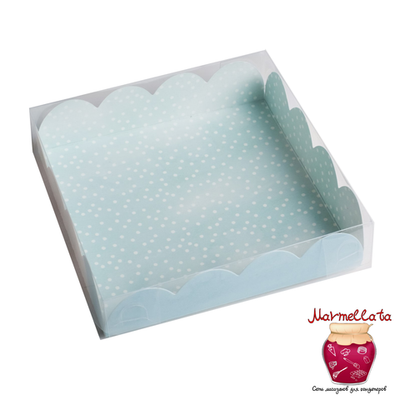 Упаковка для печенья и пряников с PVC крышкой "Present", 13*13*3 см