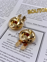 Накладка на пуговицу Узел золотистый