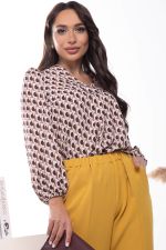 Блуза "Анима" ( капучино / абстракция) Б7525 LT Collection