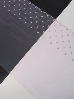 Вышивка на сетке орхидея неэластичная ширина 32 см