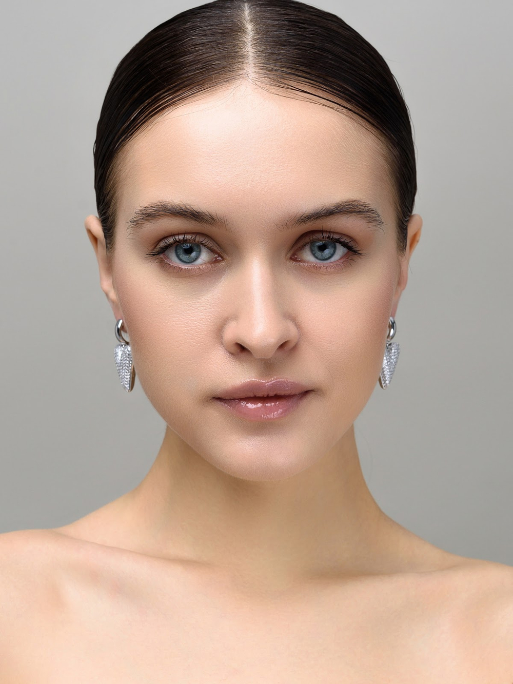 Серьги "Elongate Shine" Silver на швензе амур