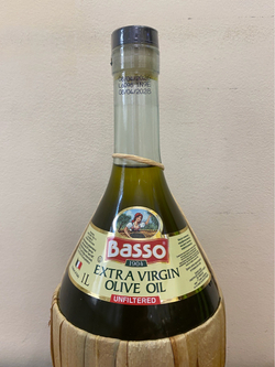 Оливковое масло урожая 2026 BASSO Extra Virgin non filtrato, 1л, Италия