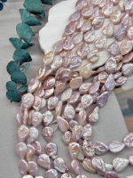 Натуральный жемчуг неправильной формы 20*15 мм, розовый, штука