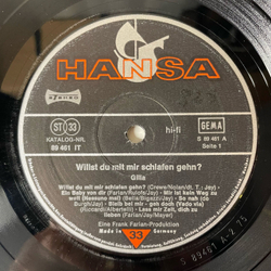 Винтажная виниловая пластинка LP Gilla And Seventy Five Music, Willst Du Mit Mir Schlafen Gehn (Германия 1975)