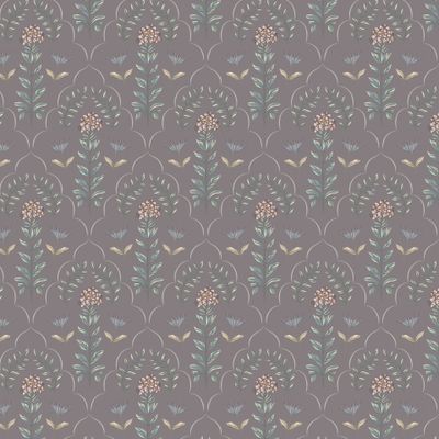 Ботанический узор цветов в стиле бохо. Дамасский дизайн ромбов.