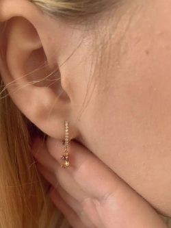 Серебряные серьги с александритом