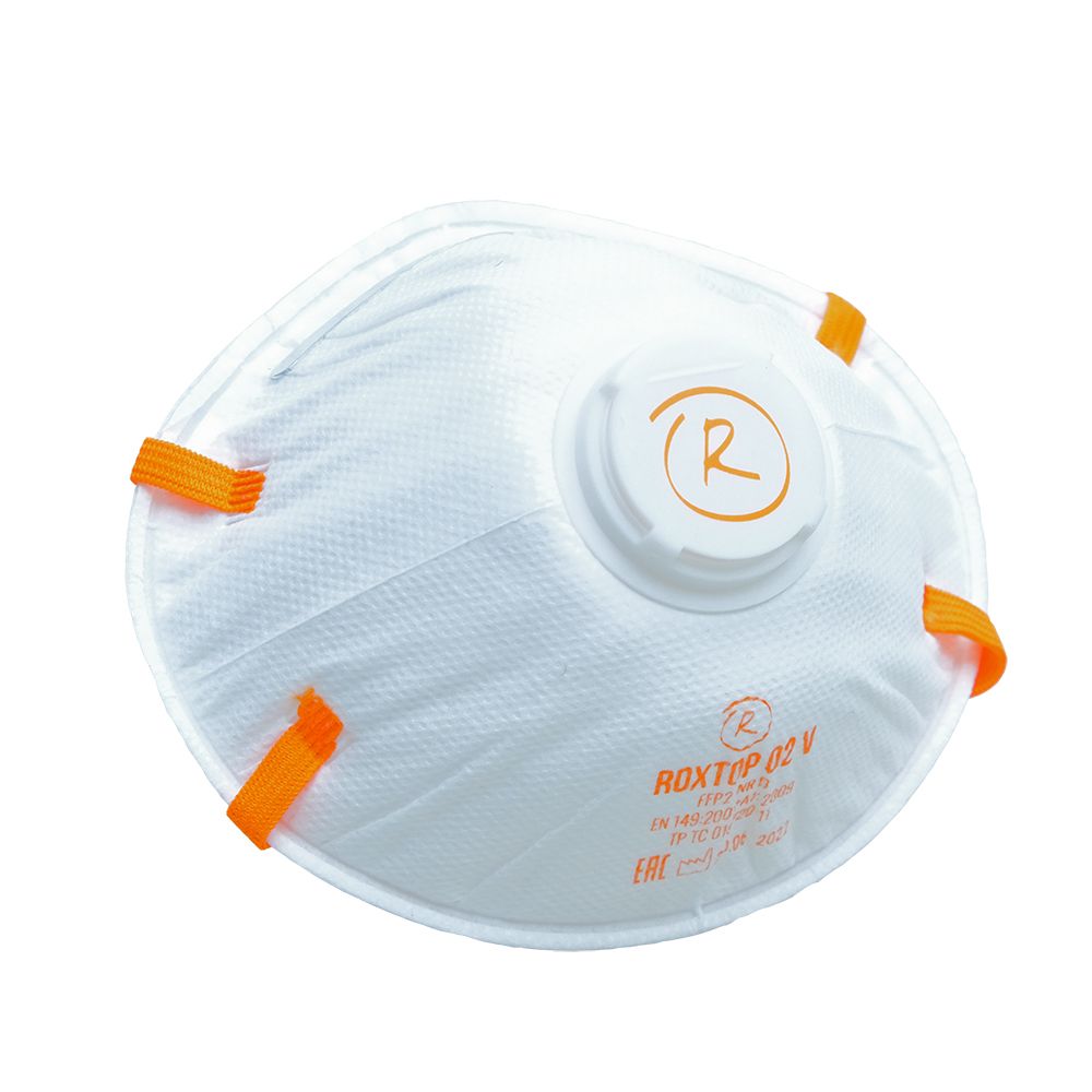 Респиратор одноразовый противопыльный с клапаном выдоха RoxelPro 731325 ROXTOP 02V FFP2 (10 шт)