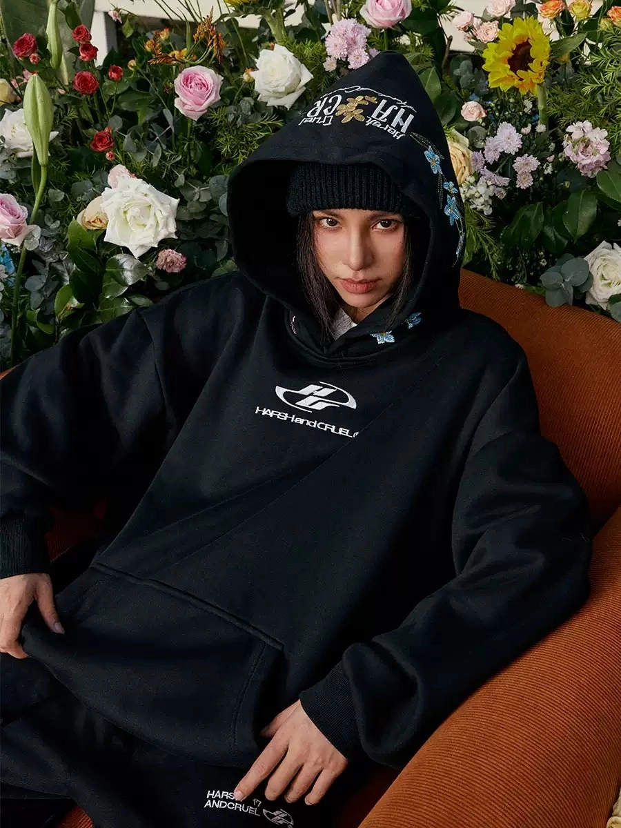 Худи HARSHandCRUEL "Hood Flowers" Oversized Hoodie