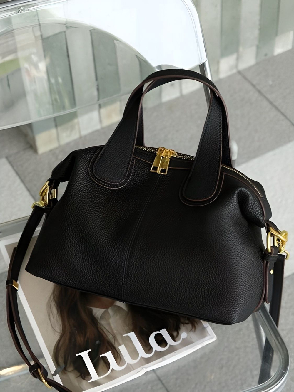 женская сумка на плечо из натуральной кожи