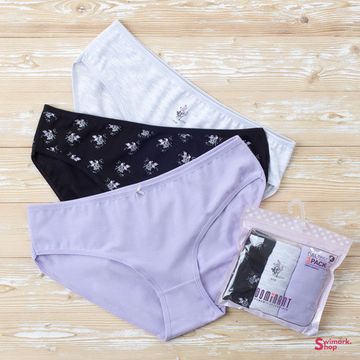 Трусики женские DOMINANT 55000-346, FULL BRIEF, 3 шт. в уп. MIX (в уп. могут повторятся цвета)