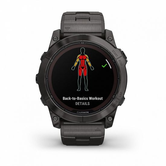 Умные часы Garmin Fenix 7X Pro Sapphire Solar Edition Титановый угольно-серый корпус с DLC-покрытием и титановым браслетом