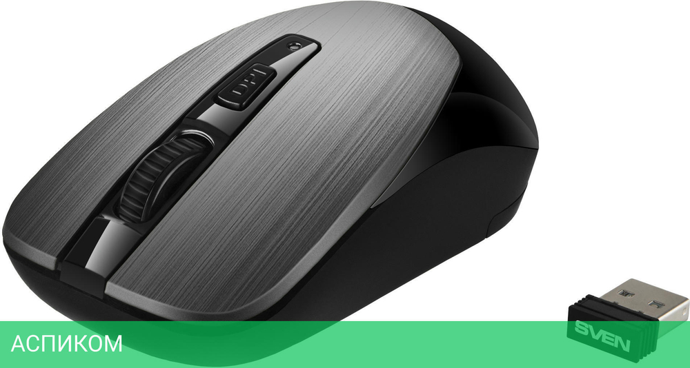 Мышь Sven RX-380W серый металлик (SV-020606)