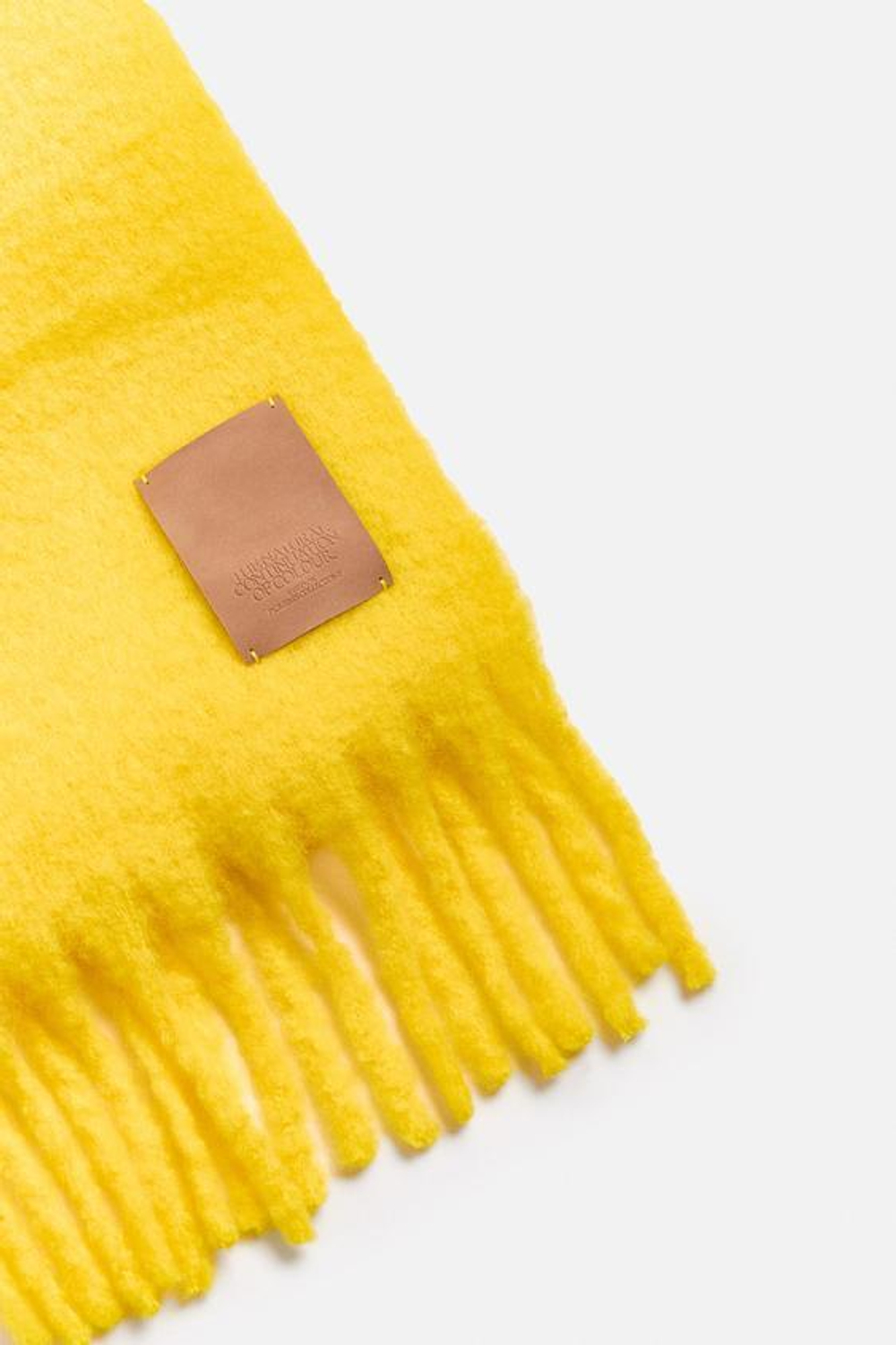 ZARA ШАРФ С РЕЛЬЕФНЫМ УЗОРОМ, ЖЕЛТЫЙ