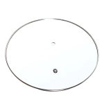 Крышка без ручки 20 см стеклянная с металлическим ободком и пароотводом С
