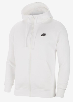 Мужская теннисная кофта Nike Swoosh M Club Hoodie FZ BB - белый