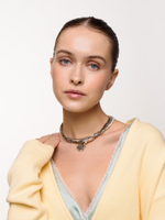 Колье "Pearl hematite coin bicolor"