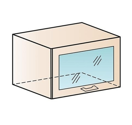 Прага (Сурская мебель) Шкаф горизонтальный 600мм (со стеклом)
