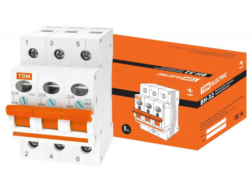 Выключатель нагрузки ВН-32 3Р 32А TDM