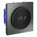 Терморегулятор электронный VOLTUM S70 с индикацией и датчиком, для теплого пола, (титан)