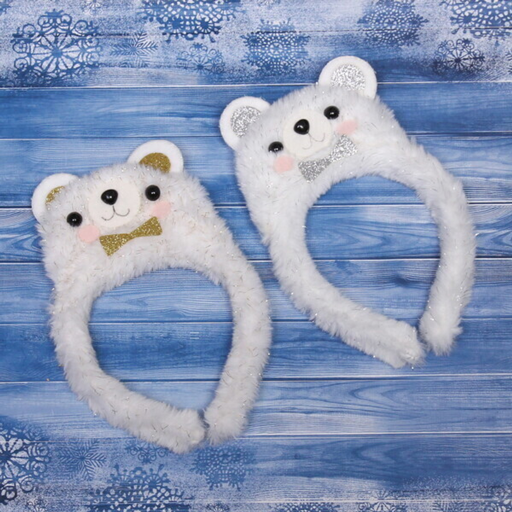 Ободок карнавальный «Медвежонок» 19 см