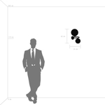 815627 Бра GLOBO 2х40W G9 ЧЕРНЫЙ/БЕЛЫЙ