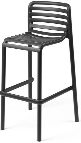 стул барный Doga Stool пластиковый черный Nardi Италия