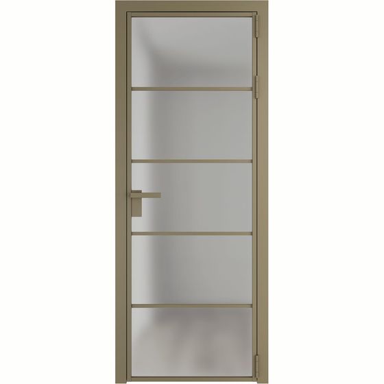 Алюминиевая дверь 14AG шампань остеклённая