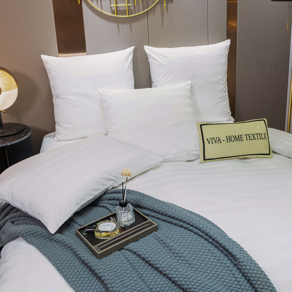 Постельное белье Страйп Сатин Однотонный Отель белый 3x3 CTH037157