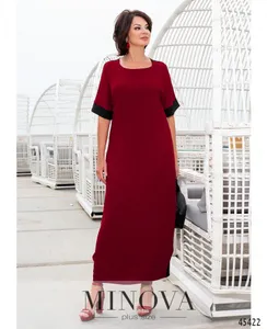 Платье 2280-марсала-черный Minova