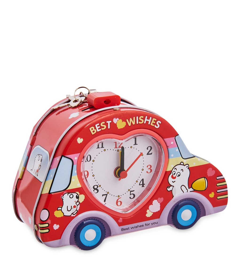 BX- 81/1 Метал. копилка с часами «Машина»