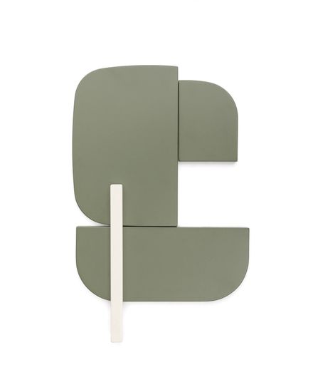 Настенная панель Danei бело-зеленая 65 x 60 см