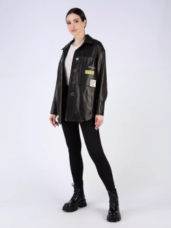 Кожаная куртка демисезонная рубашка