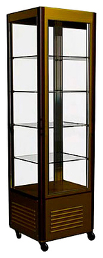 Кондитерская витрина Carboma Latium D4 VM 400-1 (R400C Люкс коричнево-золотой, 1/2, INOX)
