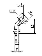 Фитинг DN 08 ORFS (Г) 11/16 (45)