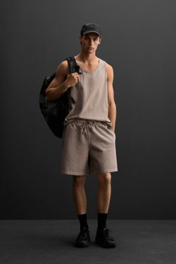 ZARA ШОРТЫ-ДЖОГГЕРЫ, БУРГУНДИ