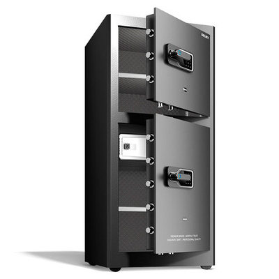 Сейф DELI "AE136" биометрический + электронный замок + ключ, 550x520х1200 мм, 80,5 кг, черный