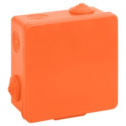 Распаячная коробка ЭРА KOR-100-100-50-8g-OR-FR огнестойкая 100х100х50мм оранжевая с гермовводами 8 вх. IP54