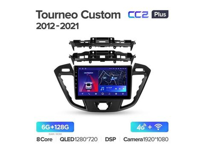 Магнитола Teyes CC2 Plus 6-128 Ford Tourneo Custom I Transit 2012 — 2021 9.0"