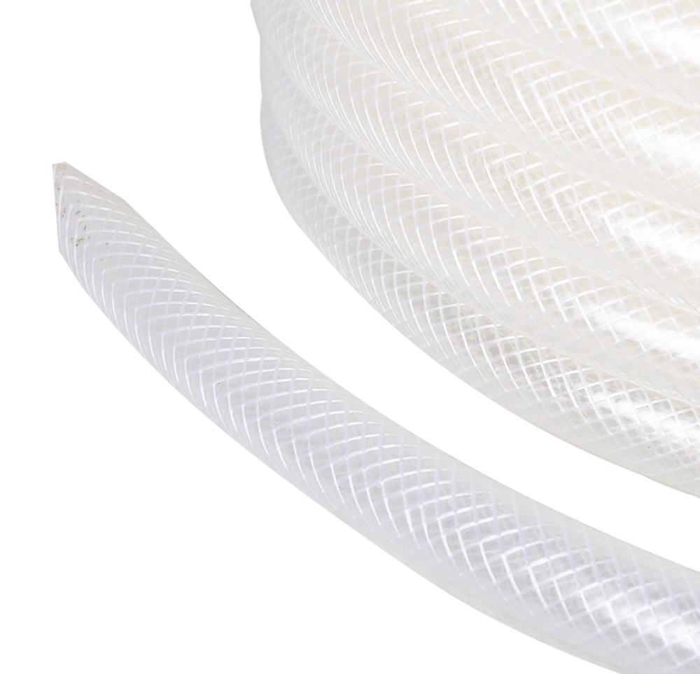 Шланг поливочный "Силикон", трехслойный армированный прозрачный, 3/4, 50м Вихрь