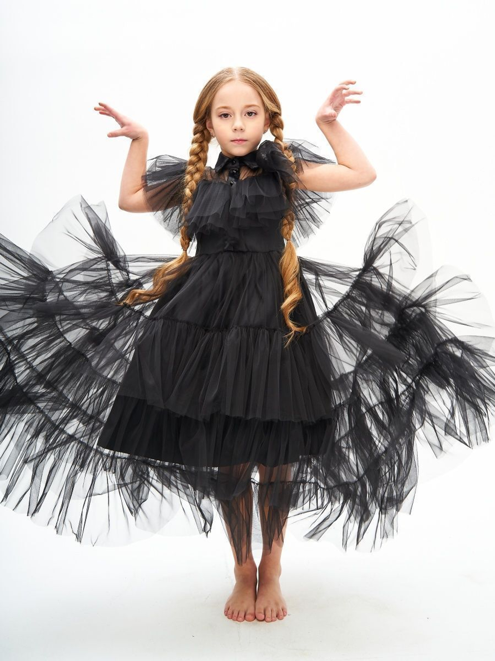 Платье Wednesday Addams Уэнсдэй Адамс на Хэллоуин в пол