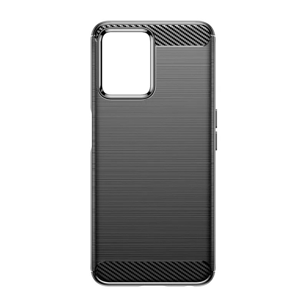 Мягкий чехол в стиле карбон для смартфона Realme C35, серии Carbon от Caseport