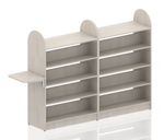 Стеллаж библиотечный двухсторонний Д900 с откидным столиком коллекции Поколение А