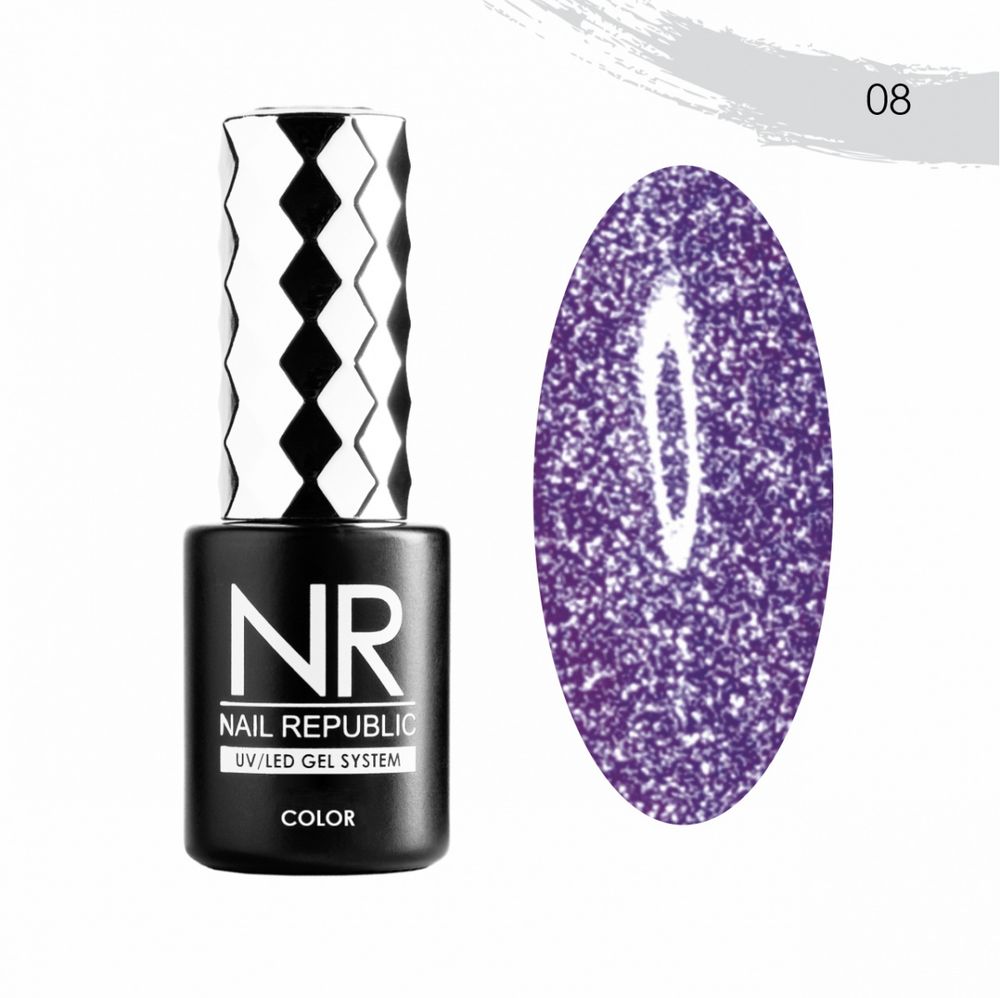 Nail Republic Гель-лак Flash 08 (светоотражающий), 10 мл