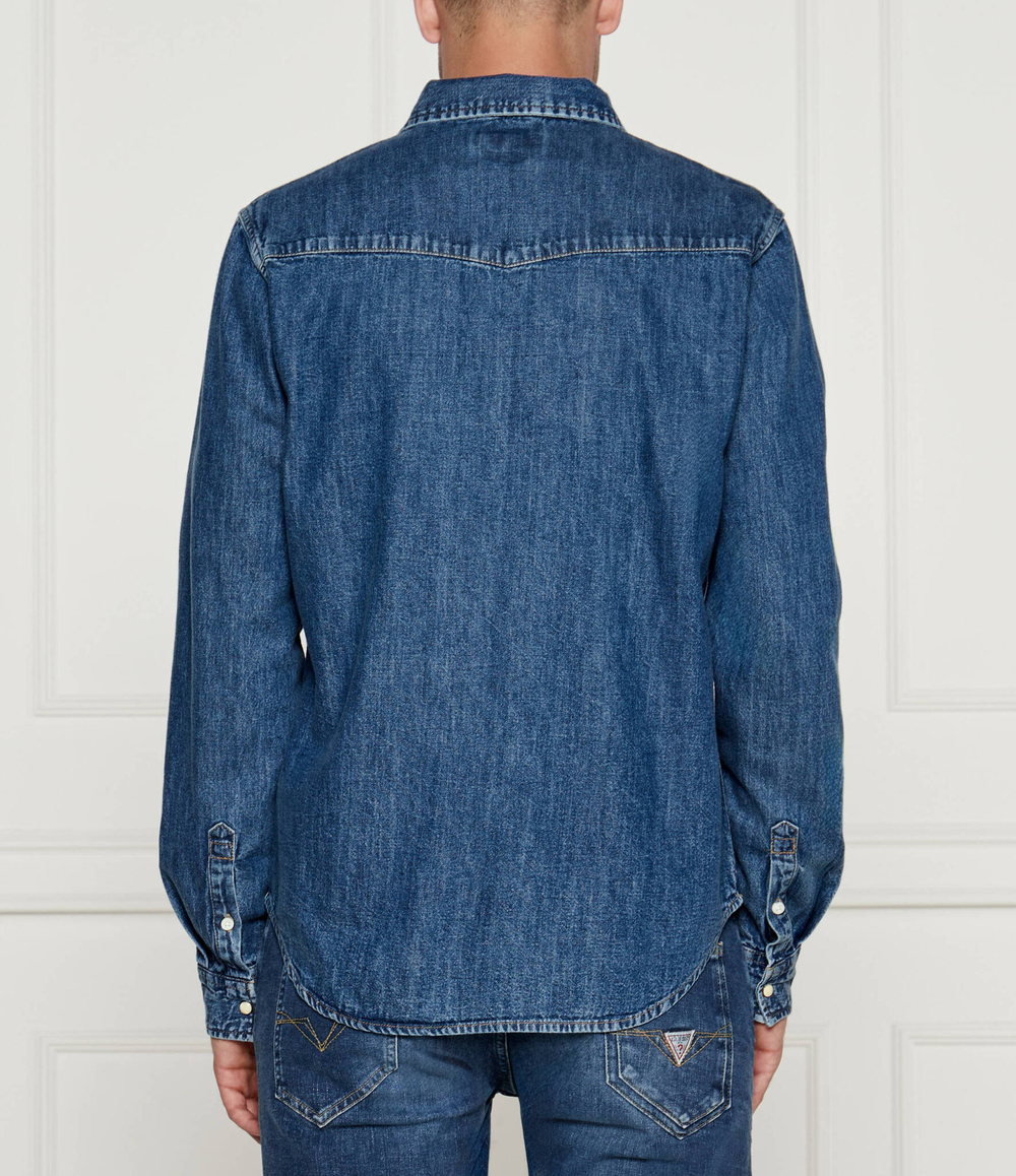 Джинсовая рубашка Guess Jeans - голубой(M4YH55 D5EI1)