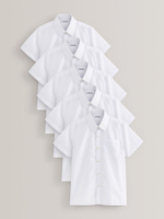 Рубашка с коротким рукавом школьная для мальчика Next M13-622, 5 шт., Белый