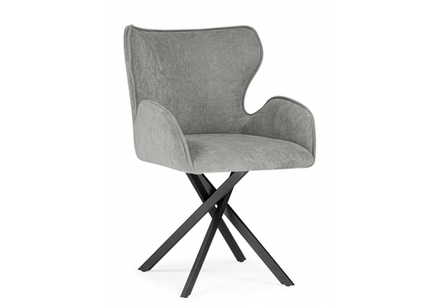 Стул на металлокаркасе Woodville Карлайл антрацитовый brendy stone 28, черный, ножки черные