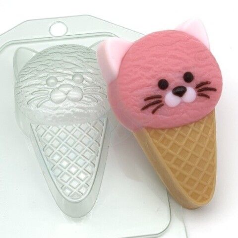 Форма пластиковая: Мороженое/Кошка