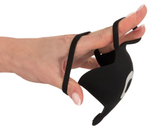 Черная вибронасадка для эрекции и стимуляции мошонки Cock ring with RC ball massager (Цвет: черный)