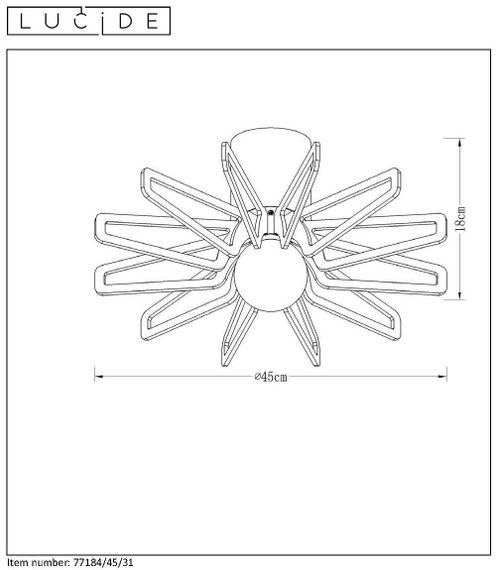 Потолочный светильник Lucide Zidane 77184/45/31