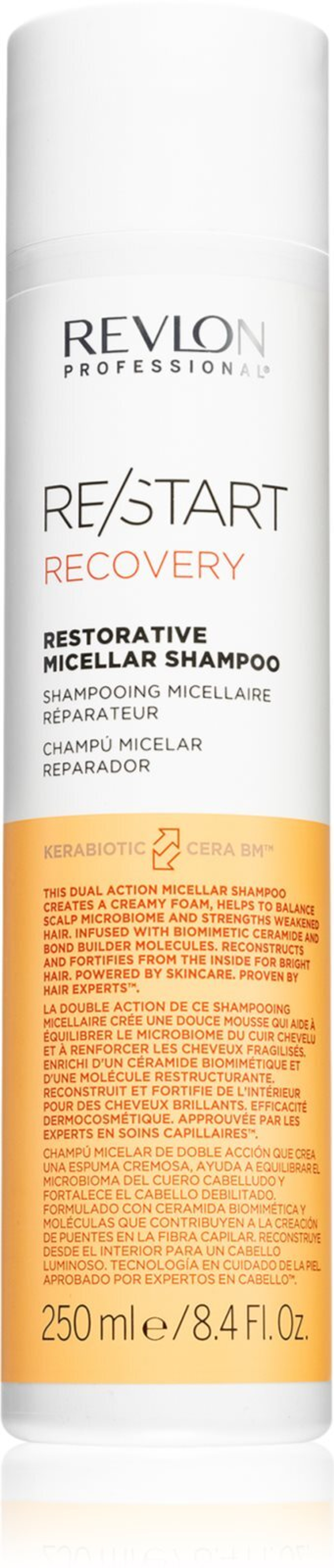 Revlon Professional Re/Start Recovery - мицеллярный шампунь для ослабленных и поврежденных волос /   250  ml  / GTIN 8432225114637